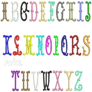 Tucson Embroidery Font 