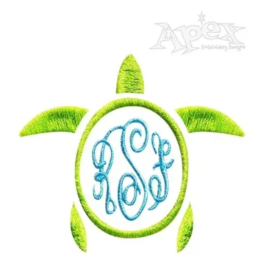 Turtle Monogram Frame