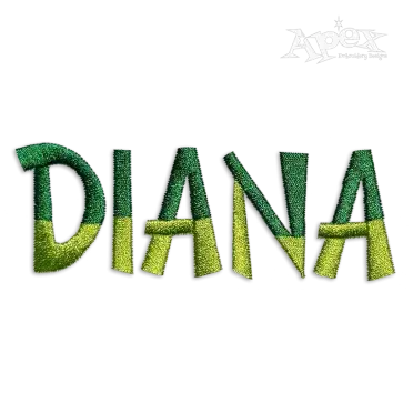 Two Color Fun Machine Embroidery Font by Apex