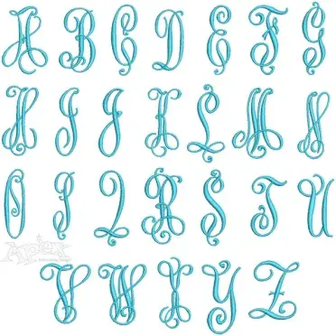Victor Large Embroidery Fonts 