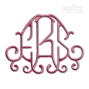 Victoria Monogram Machine Embroidery Font Letters