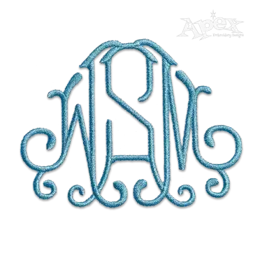 Victoria Monogram Machine Embroidery Font