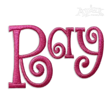 Vida Curlz Machine Embroidery Fonts
