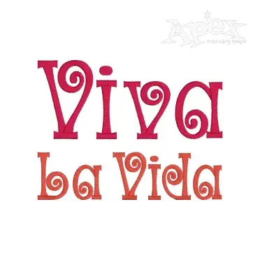 Vida Curly Embroidery Font