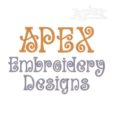 Vida Curly Embroidery Font