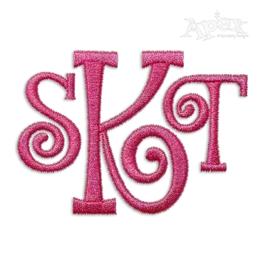 Vida Curlz Machine Embroidery Font by Apex