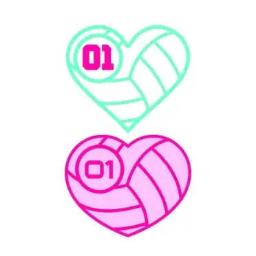 Volleyball Heart SVG Cuttable Design