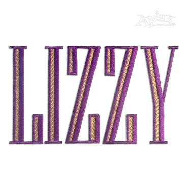 Whitney Embroidery Font Monogram 2-color Lizzy
