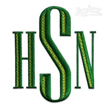 Whitney Machine Embroidery Font