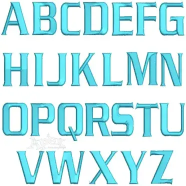 Wide Embroidery Font