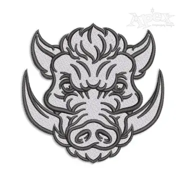 Wild Boar Hog Head with Tusks