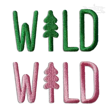 Wild and Free With Tree Outdoor Machine Embroidery Design Digitized