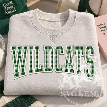 Wildcats School Mascot Spirit Game Sports Embroidery Design Bundle
