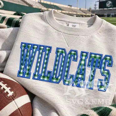 Wildcats School Mascot Spirit Game Sports Embroidery Design Bundle
