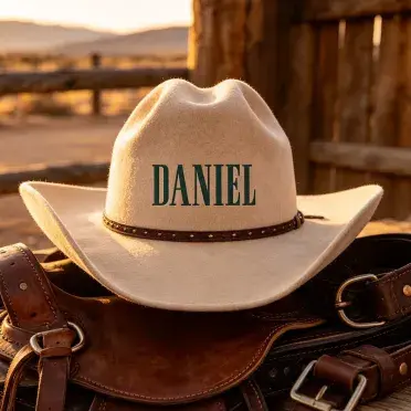 Cowboy Hat Yeehaw Tall Hat Serif Letters Monogram Font | TTF OTF