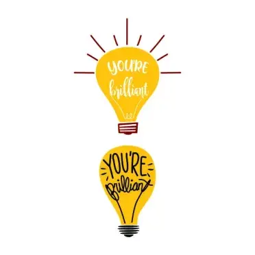 You're Brilliant Lightbulb SVG Cuttable Design
