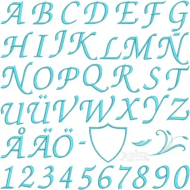 Zappa Embroidery Font