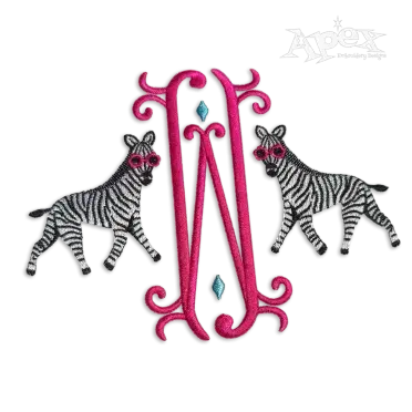 Zebra Wearing Sunglasses Machine Embroidery Design | Apex