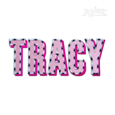 Shadow Stacked Block 3-Color Machine Embroidery Font Tracy