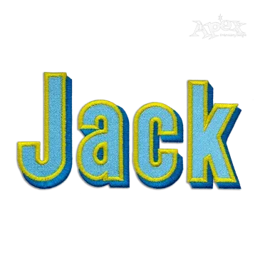 Shadow Stacked Block 3-Color Machine Embroidery Font Jack