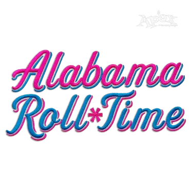 Script Shadow Machine Embroidery Go Alabama Designs
