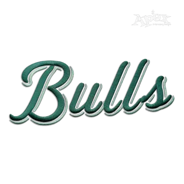 Script Shadow Machine Embroidery Go Bulls Designs