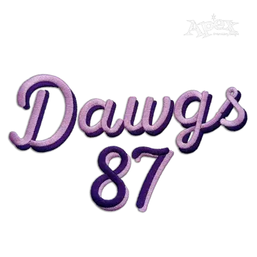 Script 2-Color Shadow Stacked Machine Embroidery Font Dawgs