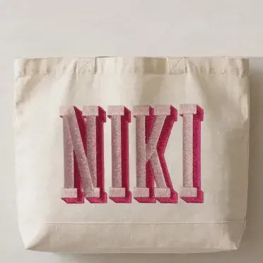 Tall Athletic Block 2-Color Shadow Machine Embroidery Font Bag
