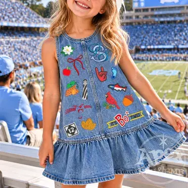 North Carolina Denim State Icons Bundle Machine Embroidery Design