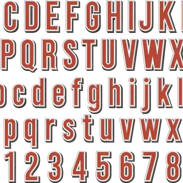 Shadow Stacked Block 3-Color Machine Embroidery Font All