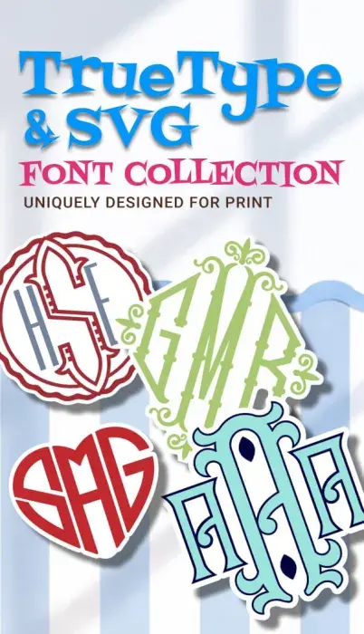 Interlocking Embroidery Fonts