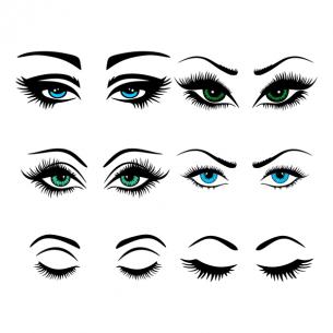 Eye Lashes Cuttable Design | Apex Embroidery Designs, Monogram Fonts