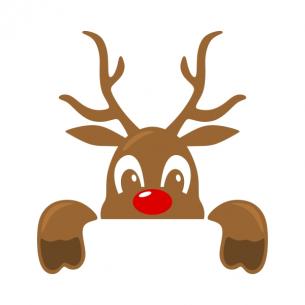 Cute Christmas Reindeer Cuttable Design | Apex Embroidery Designs