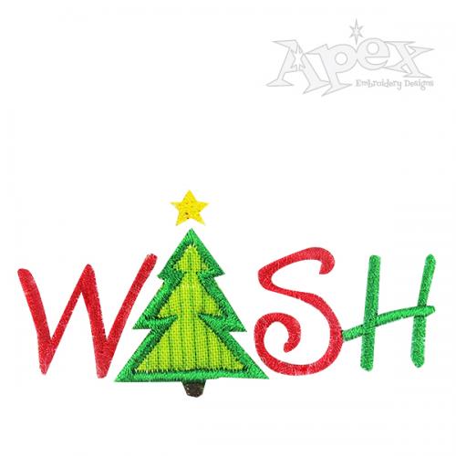 Wish Christmas Embroidery Applique Design Apex Embroidery Designs