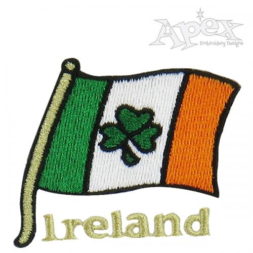 Ireland Country Flag Machine Embroidery Design Apex