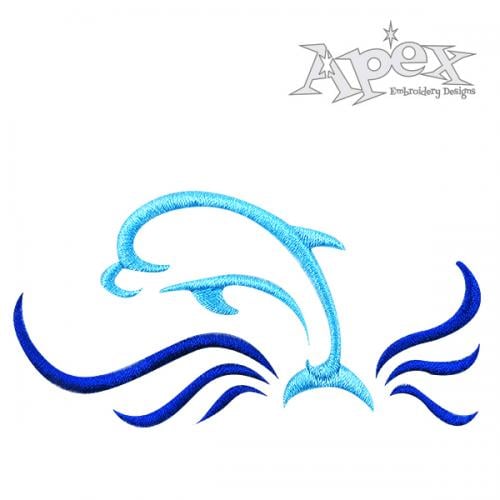 Dolphin Embroidery Design | Apex Monogram Designs & Fonts