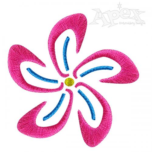 Plumeria Tropical Flowers Embroidery Designs | Apex Monogram