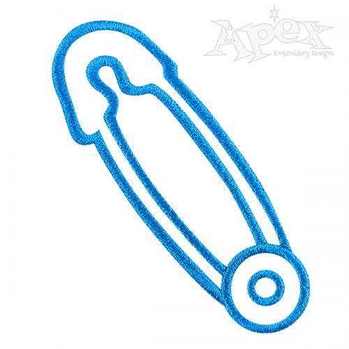 Baby Diaper Pin Embroidery Designs | Apex Monogram Designs &amp; Fonts