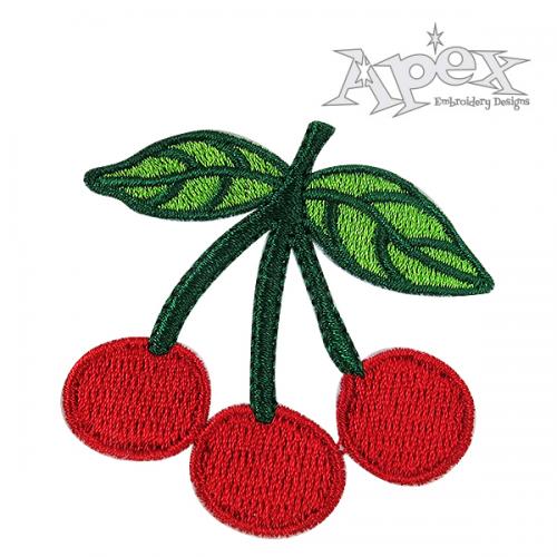 Cherry Embroidery Designs Fruit Cherries | Apex Monogram Designs