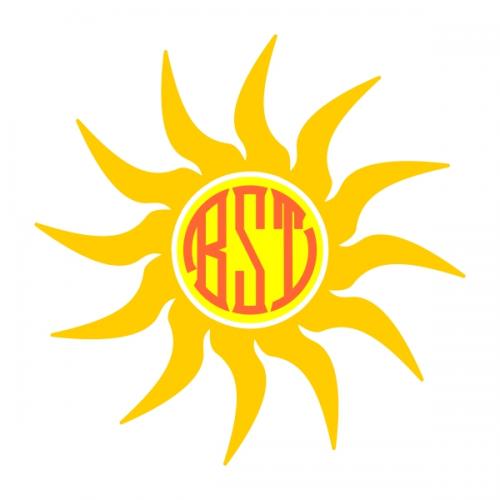 Sun Monogram Cuttable Designs | Apex Embroidery Designs, Monogram Fonts ...
