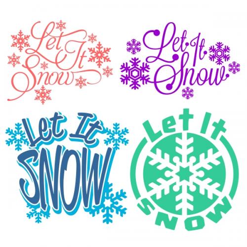 Let It Snow Svg Cuttable Designs