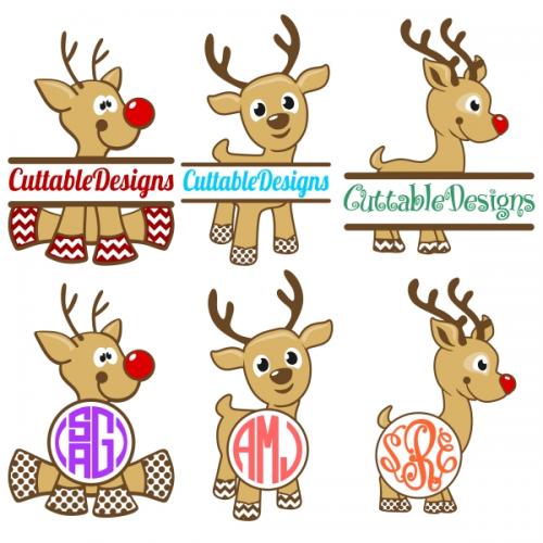 Reindeer Cuttable Design Frames Svg