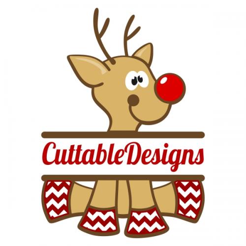 Reindeer Cuttable Design Frames Svg