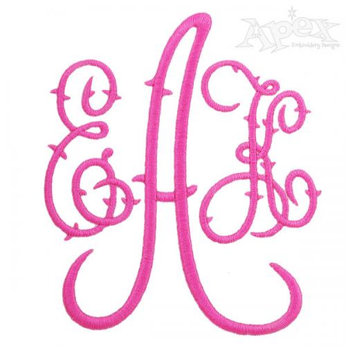 Thorn Monogram Embroidery Fonts