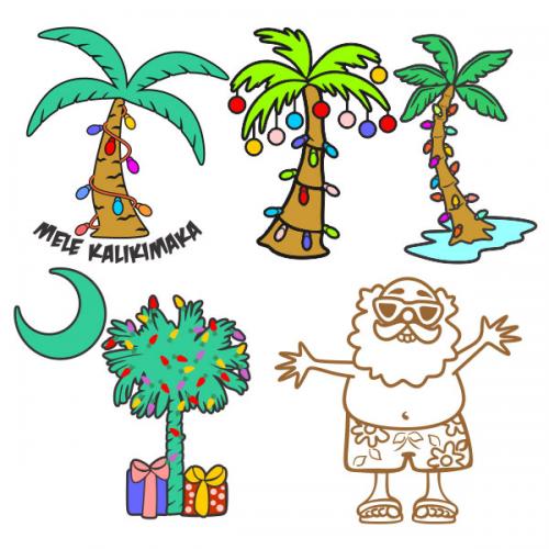 Christmas Palm Tree Cuttable Designs