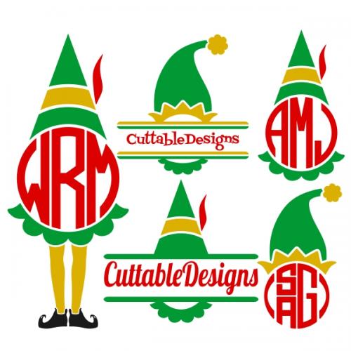 The Elf Christmas Frame Embroidery Design
