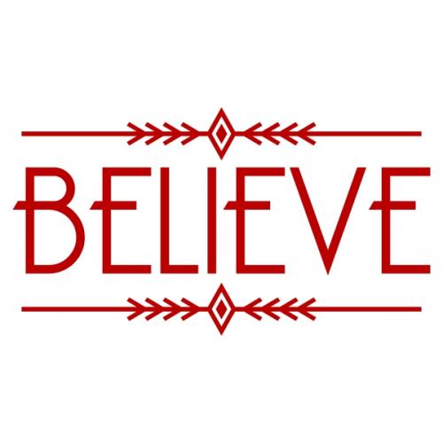 Believe Christmas Svg Cuttable Design