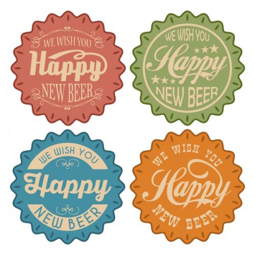 We Wish You Happy New Beer Cuttable Designs