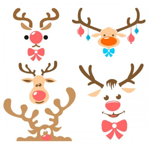 Reindeer Cute Cuttable Design Frames