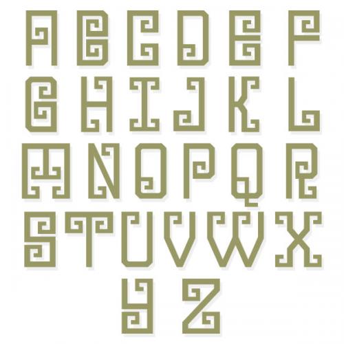 Greek Key Embroidery Font